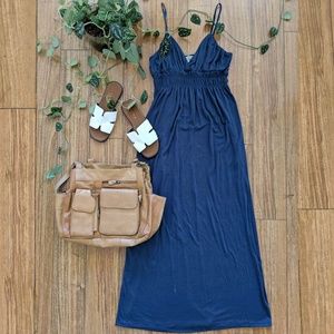 🍍Casual Jersey Maxi Day Dress Empire Trim - Small